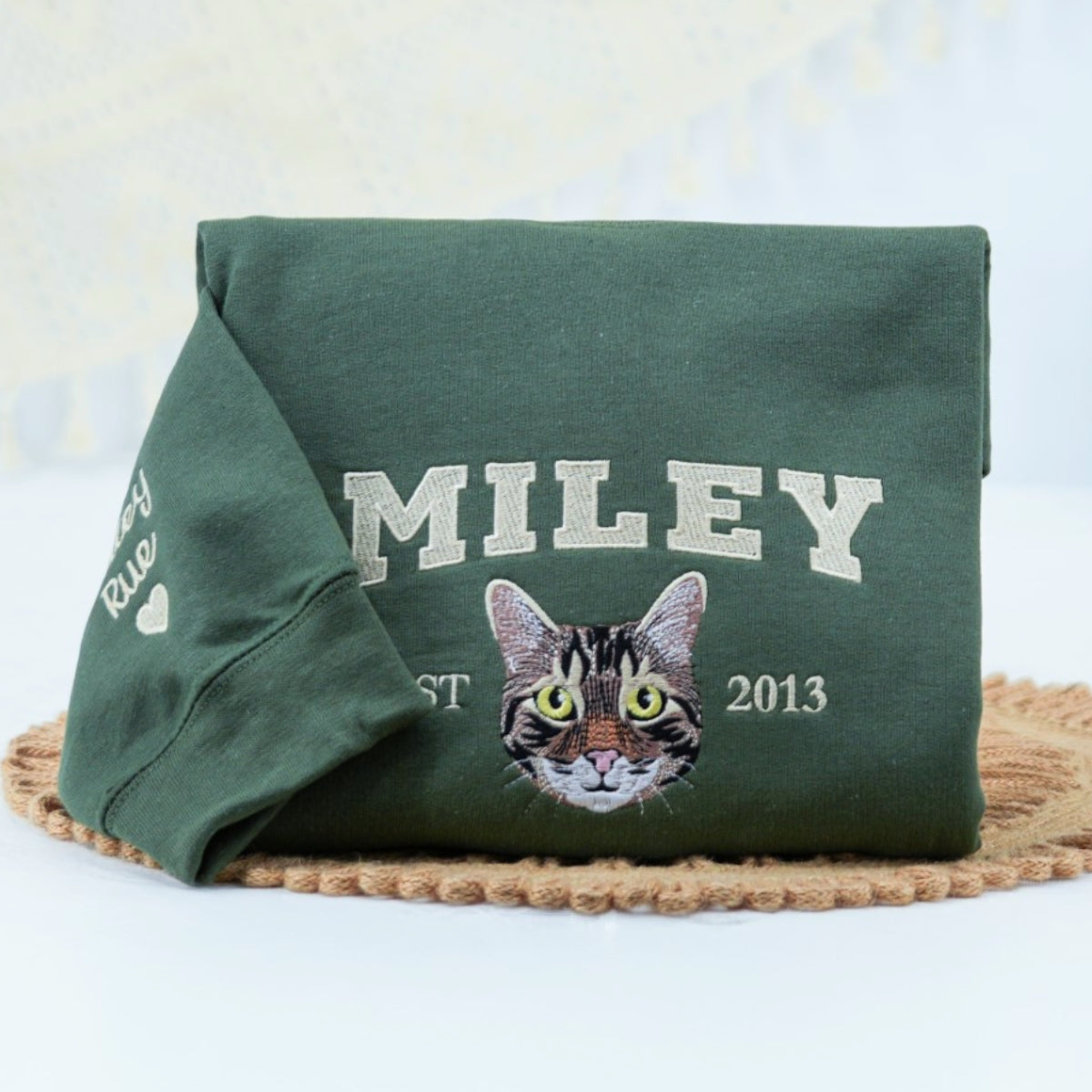 Individuell bestickte Engel- und Dämonenkatze-Kapuzenpullover für Paare