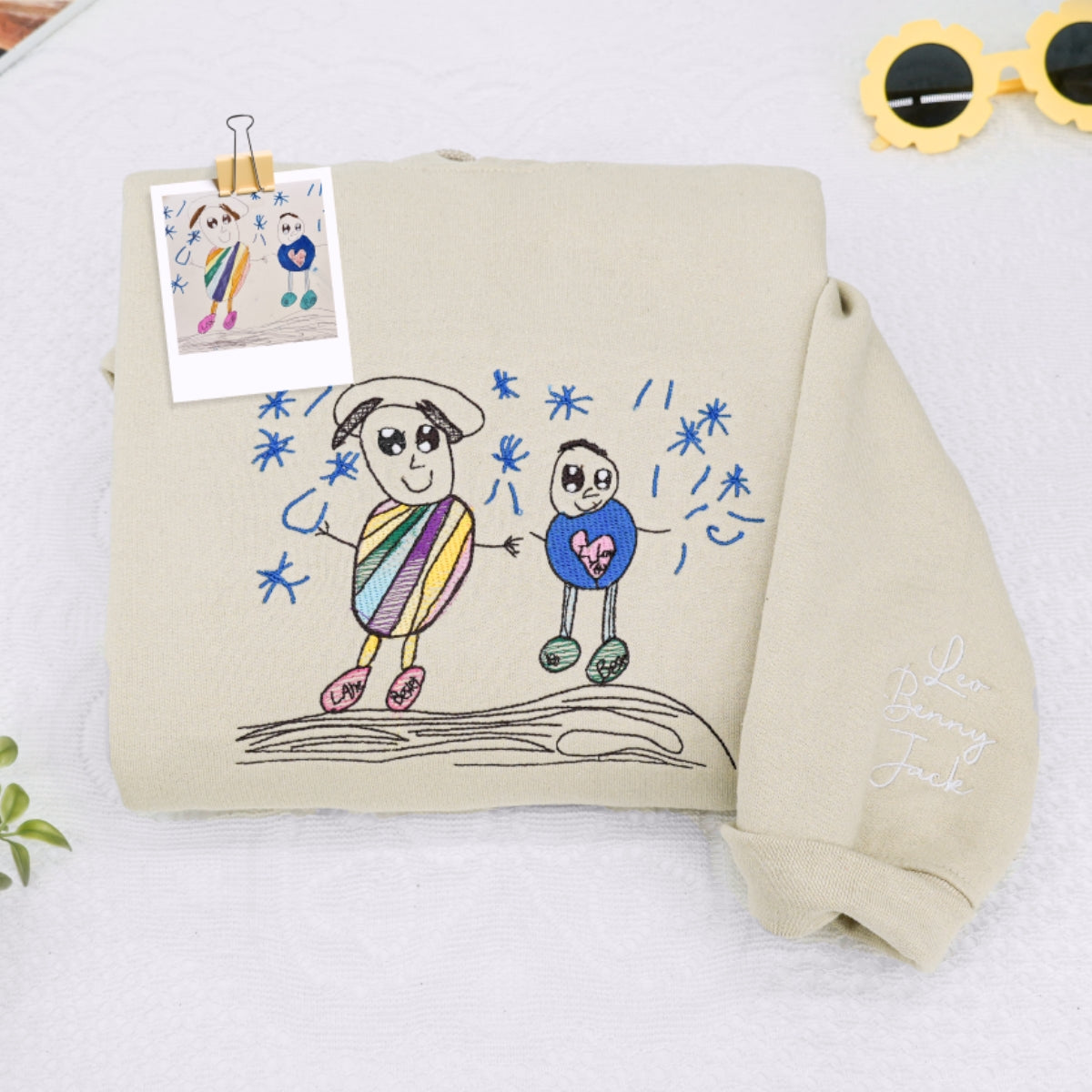 Individuell bestickte Engel- und Dämonenkatze-Kapuzenpullover für Paare