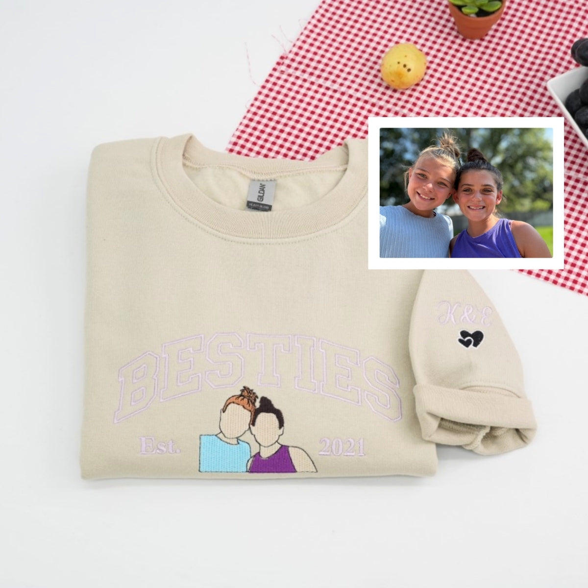 Sweats à capuche assortis brodés personnalisés avec ange et chat démon pour couples