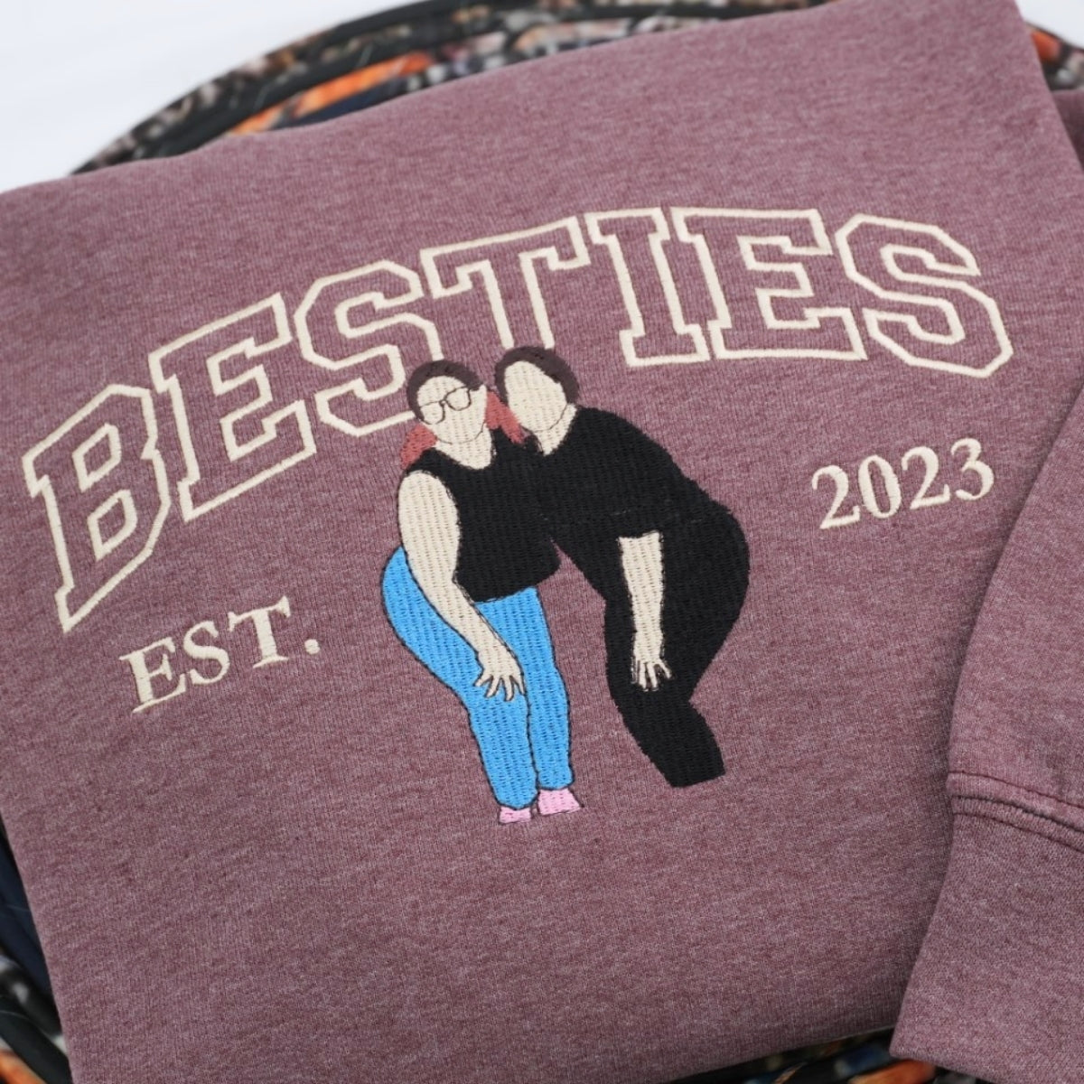 Sweats à capuche assortis brodés personnalisés avec ange et chat démon pour couples