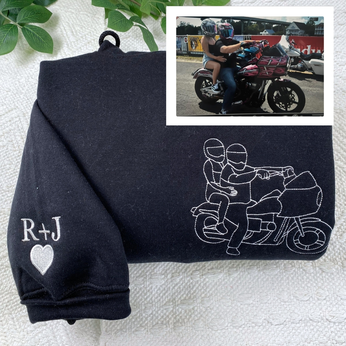 Individuell bestickte Engel- und Dämonenkatze-Kapuzenpullover für Paare