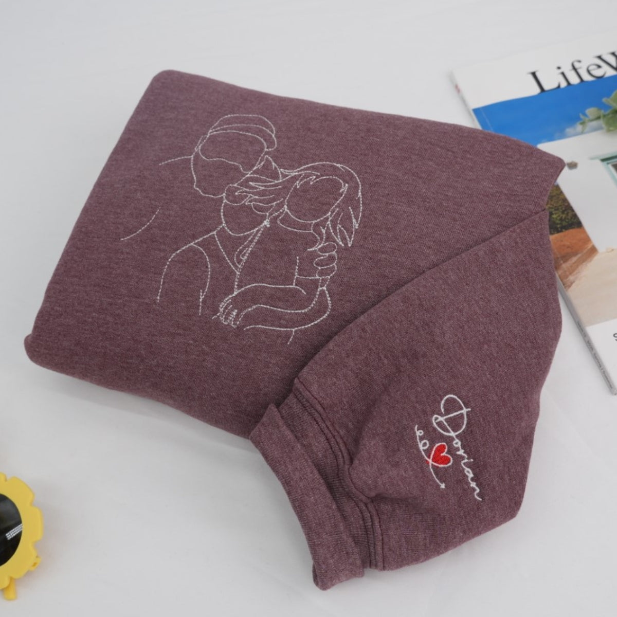 Individuell bestickte Engel- und Dämonenkatze-Kapuzenpullover für Paare