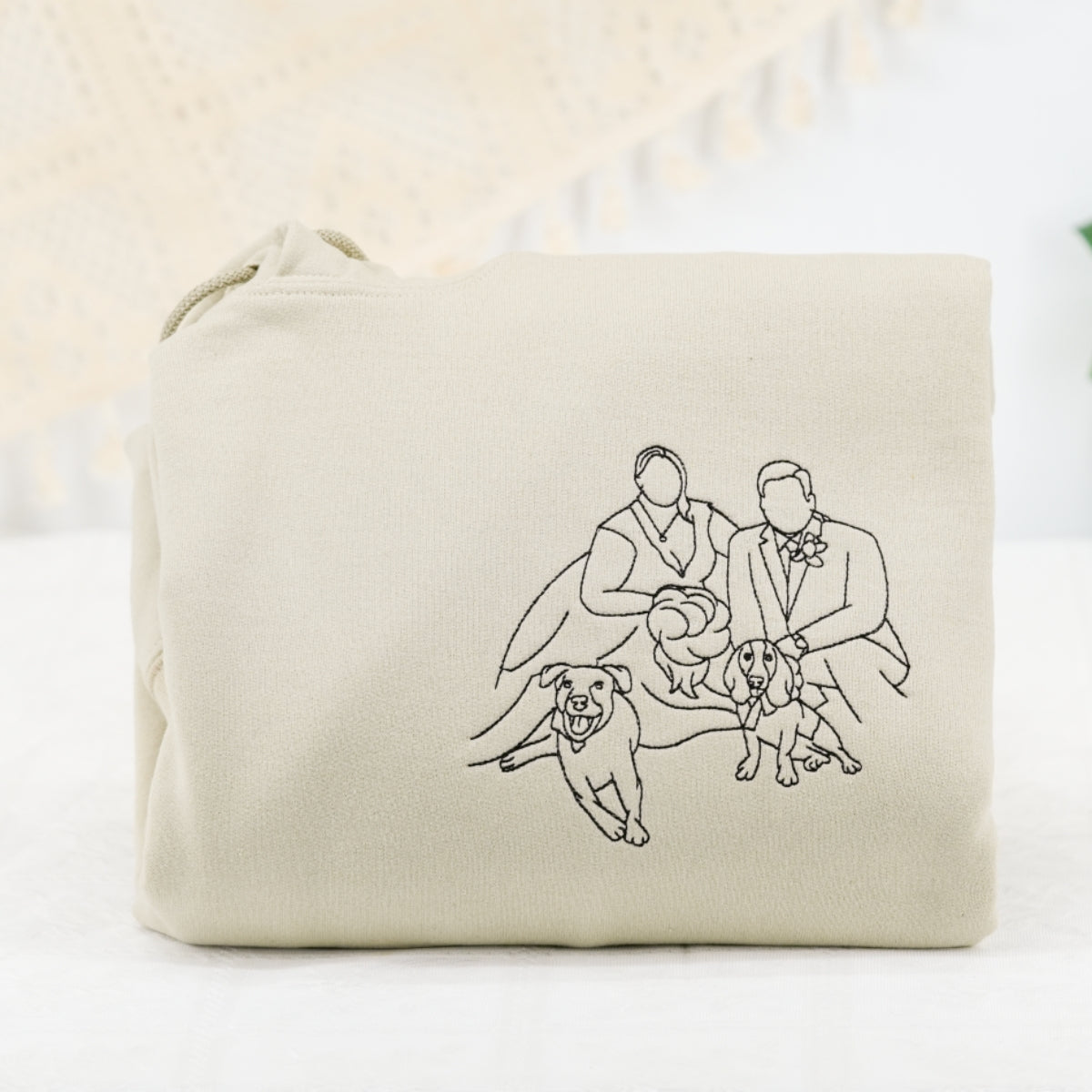 Individuell bestickte Engel- und Dämonenkatze-Kapuzenpullover für Paare