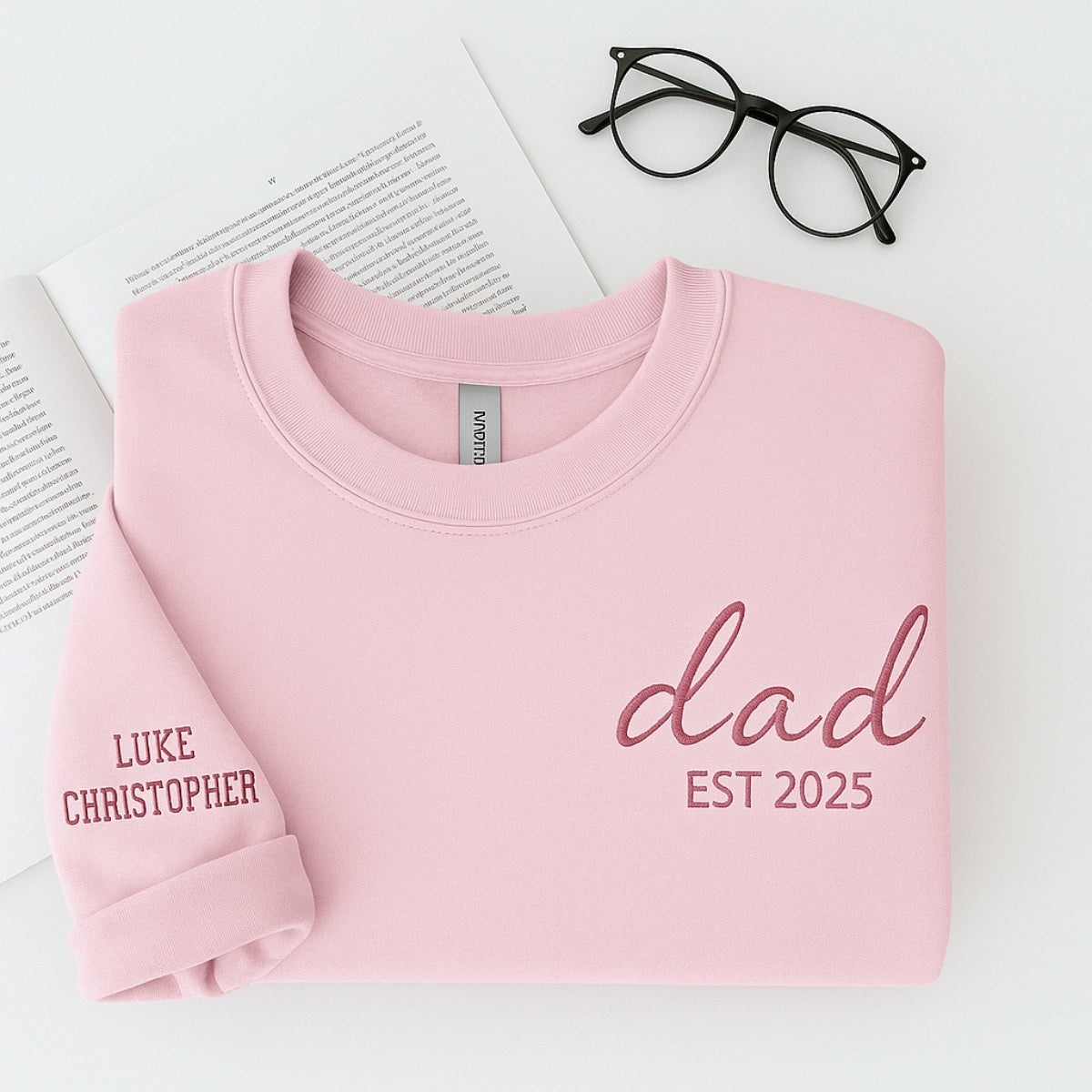 Custom Dad EST Sweatshirt - Personalized Children Names - Perfect New Father Gift