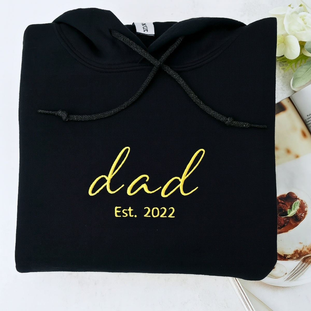 Custom Dad Hoodie - EST Embroidered Children Names - Perfect Family Gift