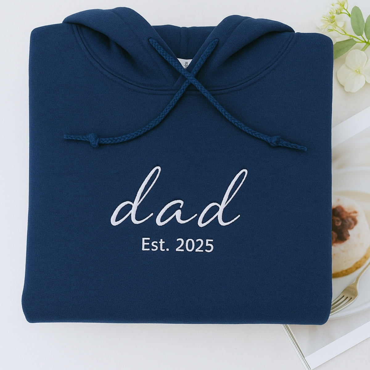 Custom Dad Hoodie - EST Embroidered Children Names - Perfect Family Gift
