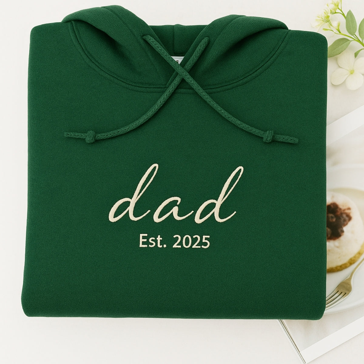 Custom Dad Hoodie - EST Embroidered Children Names - Perfect Family Gift