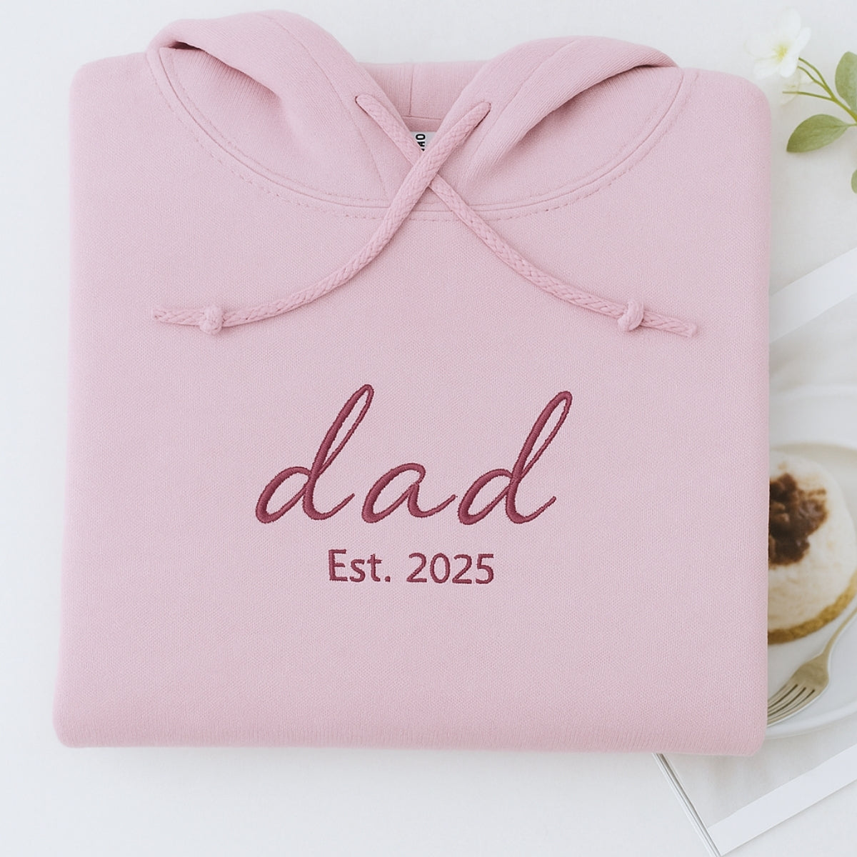 Custom Dad Hoodie - EST Embroidered Children Names - Perfect Family Gift