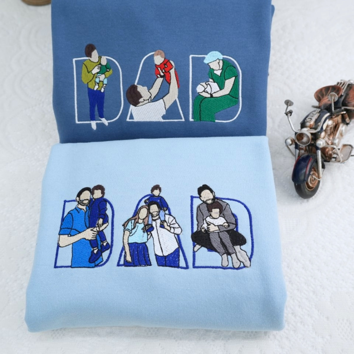 Individuell bestickte Engel- und Dämonenkatze-Kapuzenpullover für Paare