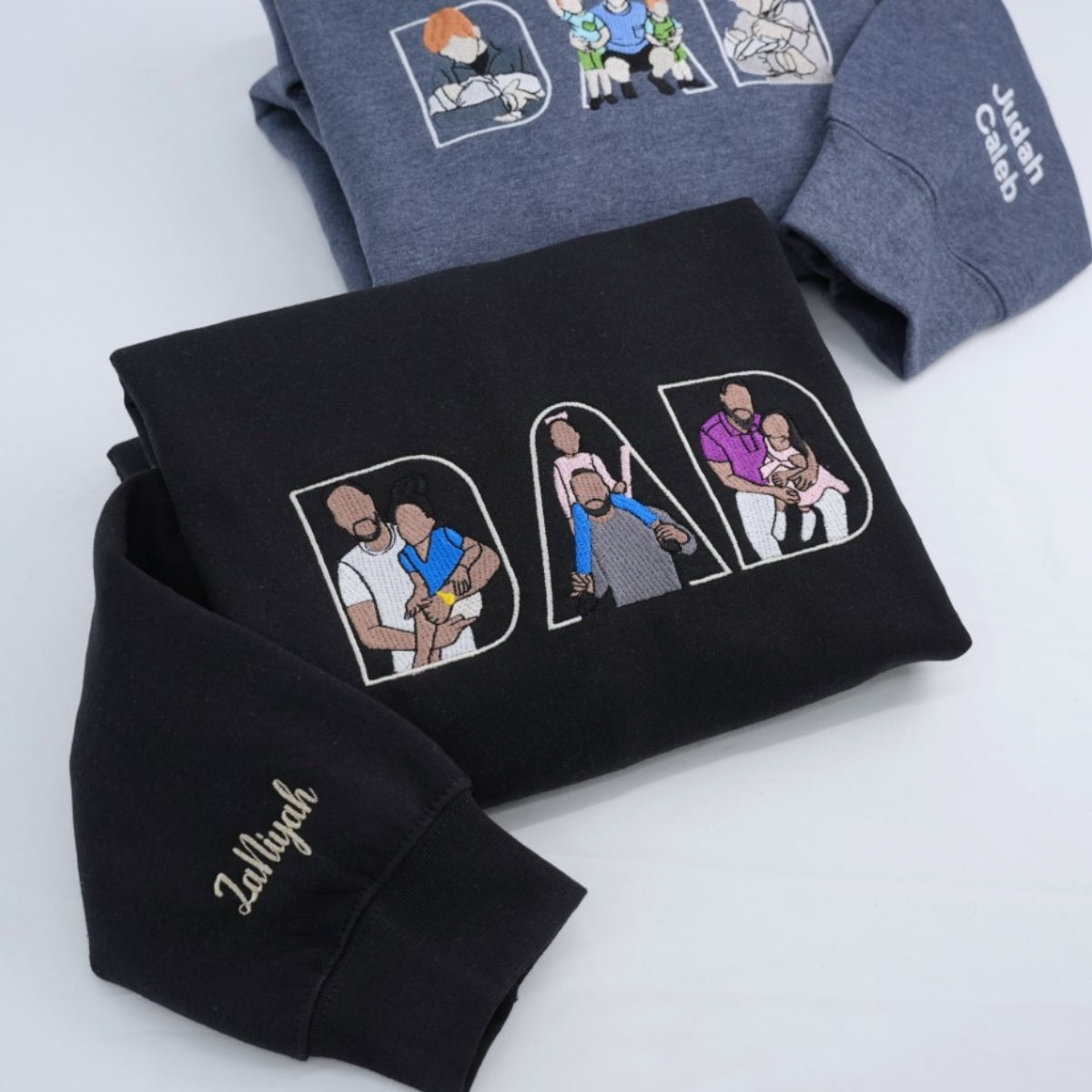 Sweats à capuche assortis brodés personnalisés avec ange et chat démon pour couples