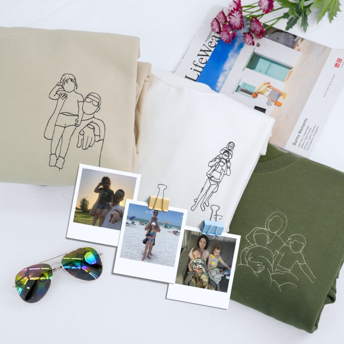 Individuell bestickte Engel- und Dämonenkatze-Kapuzenpullover für Paare