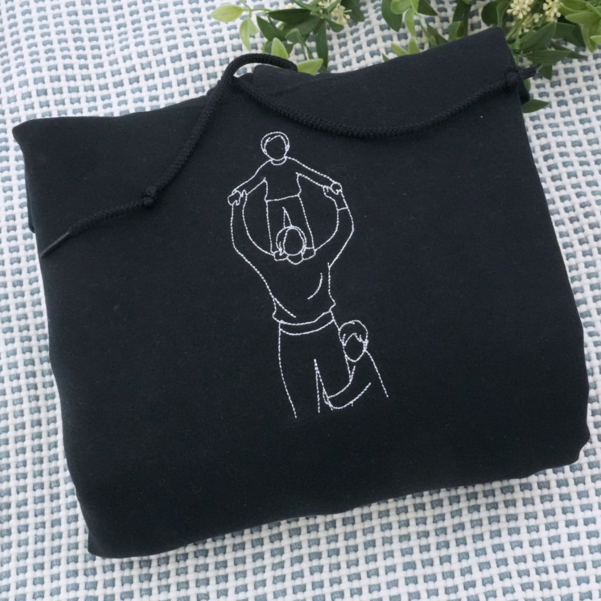 Individuell bestickte Engel- und Dämonenkatze-Kapuzenpullover für Paare