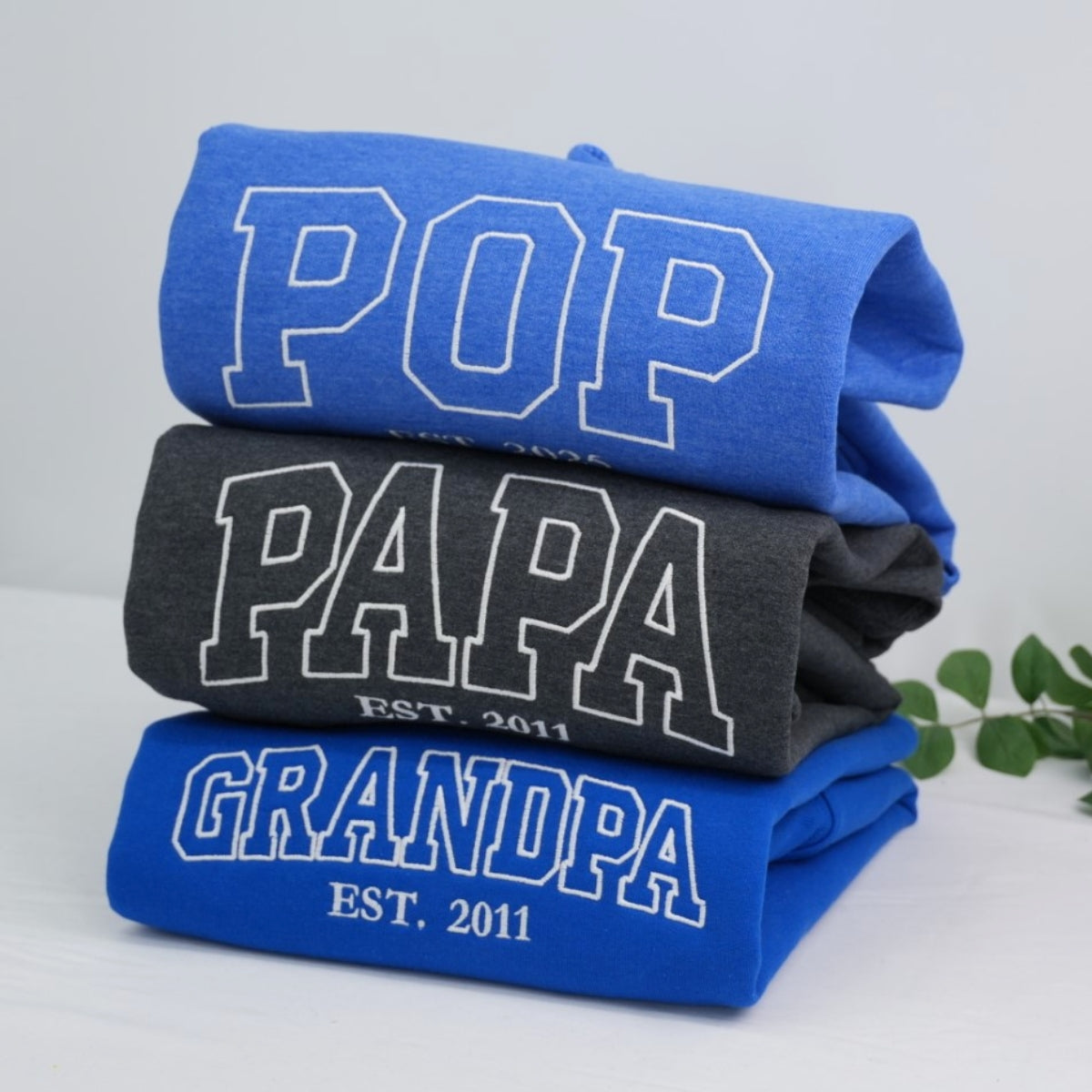 Custom Dad Hoodies - Multiple Kids Names Embroidered Sweatshirts - Perfect Father's Day Gift