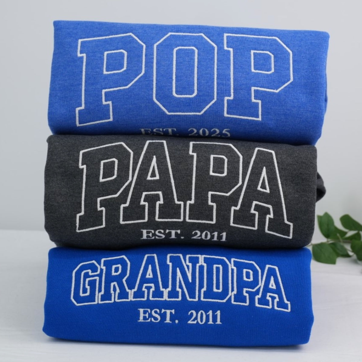 Custom Dad Hoodies - Multiple Kids Names Embroidered Sweatshirts - Perfect Father's Day Gift