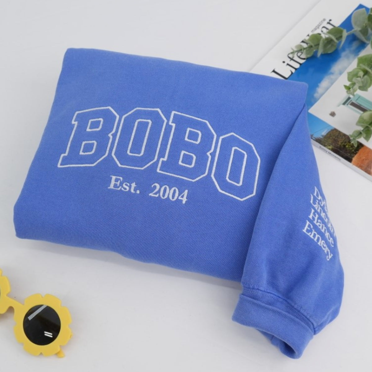 Individuell bestickte Engel- und Dämonenkatze-Kapuzenpullover für Paare