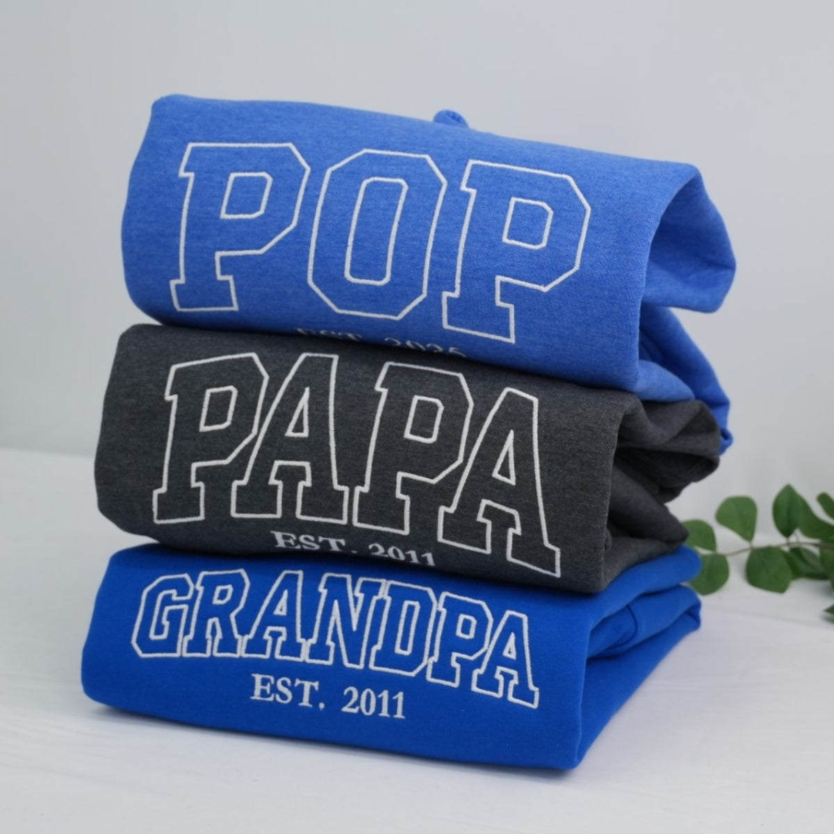 Custom Dad Hoodies - New Father Embroidered Sweatshirts with Child Name - Perfect First Father's Day Gift
