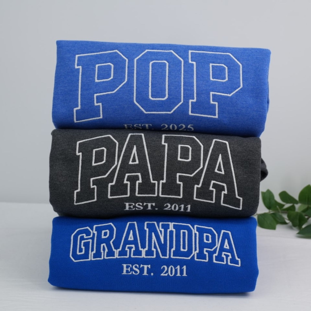 Custom Dad Hoodies - New Father Embroidered Sweatshirts with Child Name - Perfect First Father's Day Gift