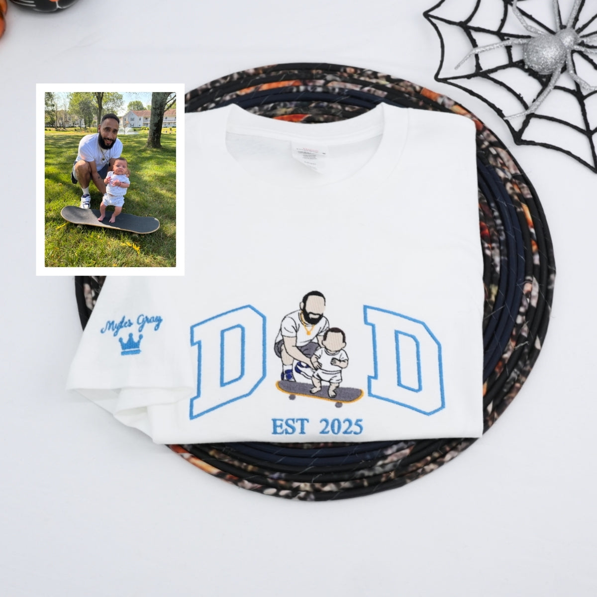 Individuell bestickte Engel- und Dämonenkatze-Kapuzenpullover für Paare