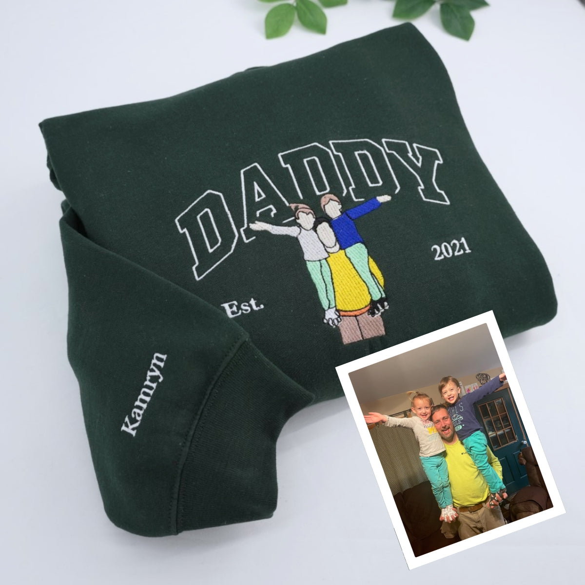 Custom Daddy Hoodies - Personalized Father Embroidered Sweatshirts - Perfect Father&#39;s Day Gift