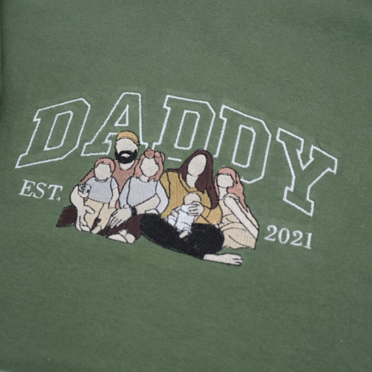 Custom Daddy Hoodies - Personalized Father Embroidered Sweatshirts - Perfect Father's Day Gift
