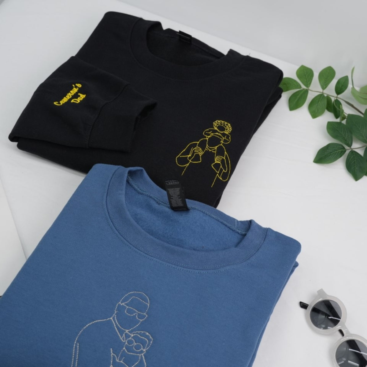 Individuell bestickte Engel- und Dämonenkatze-Kapuzenpullover für Paare