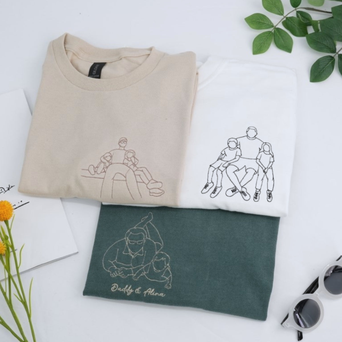 Individuell bestickte Engel- und Dämonenkatze-Kapuzenpullover für Paare