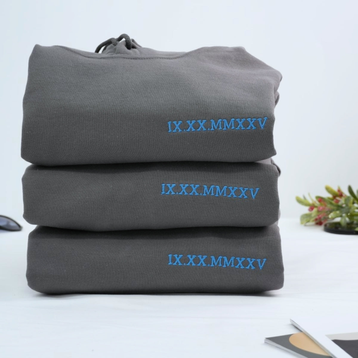 Sweats à capuche assortis brodés personnalisés avec ange et chat démon pour couples