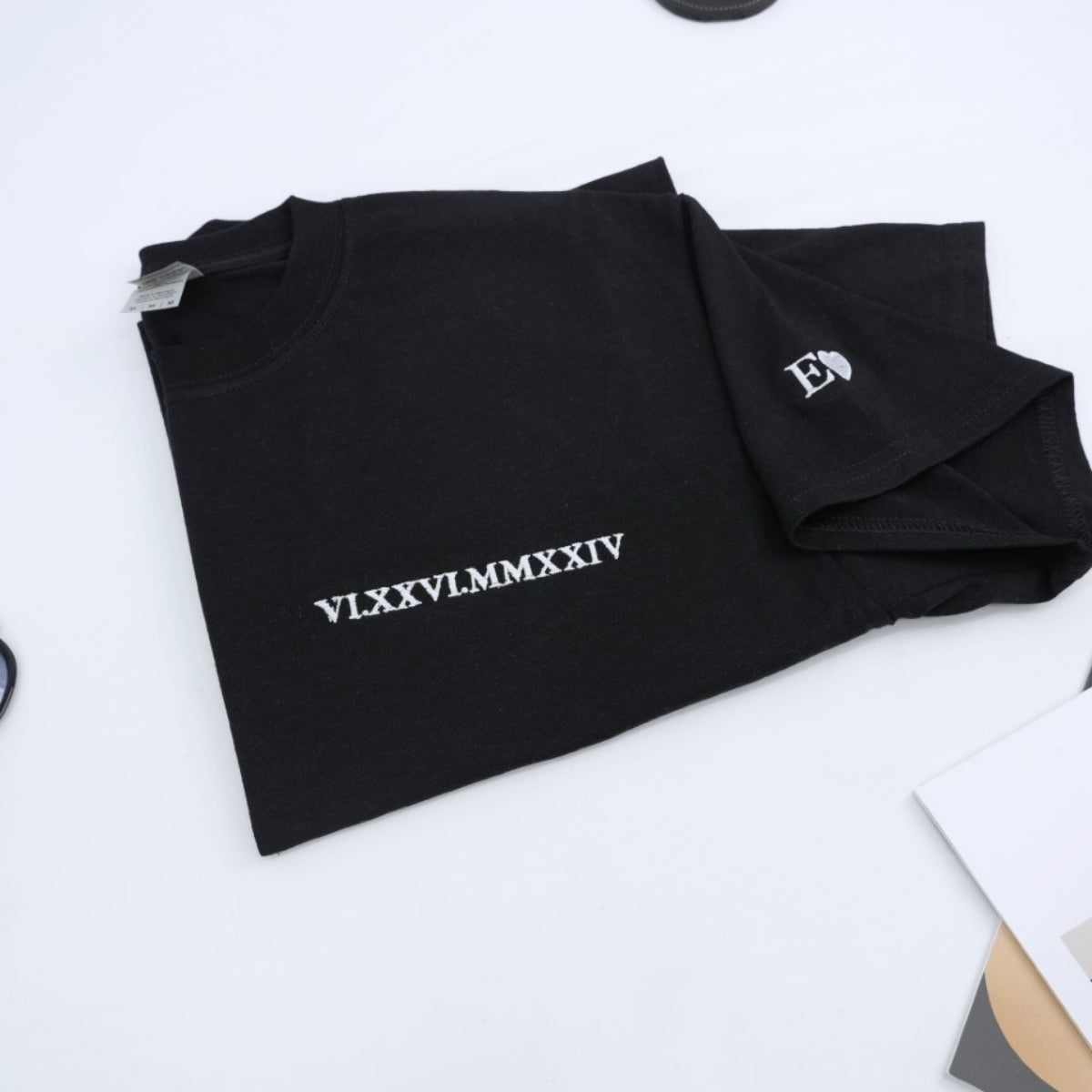 Individuell bestickte Engel- und Dämonenkatze-Kapuzenpullover für Paare