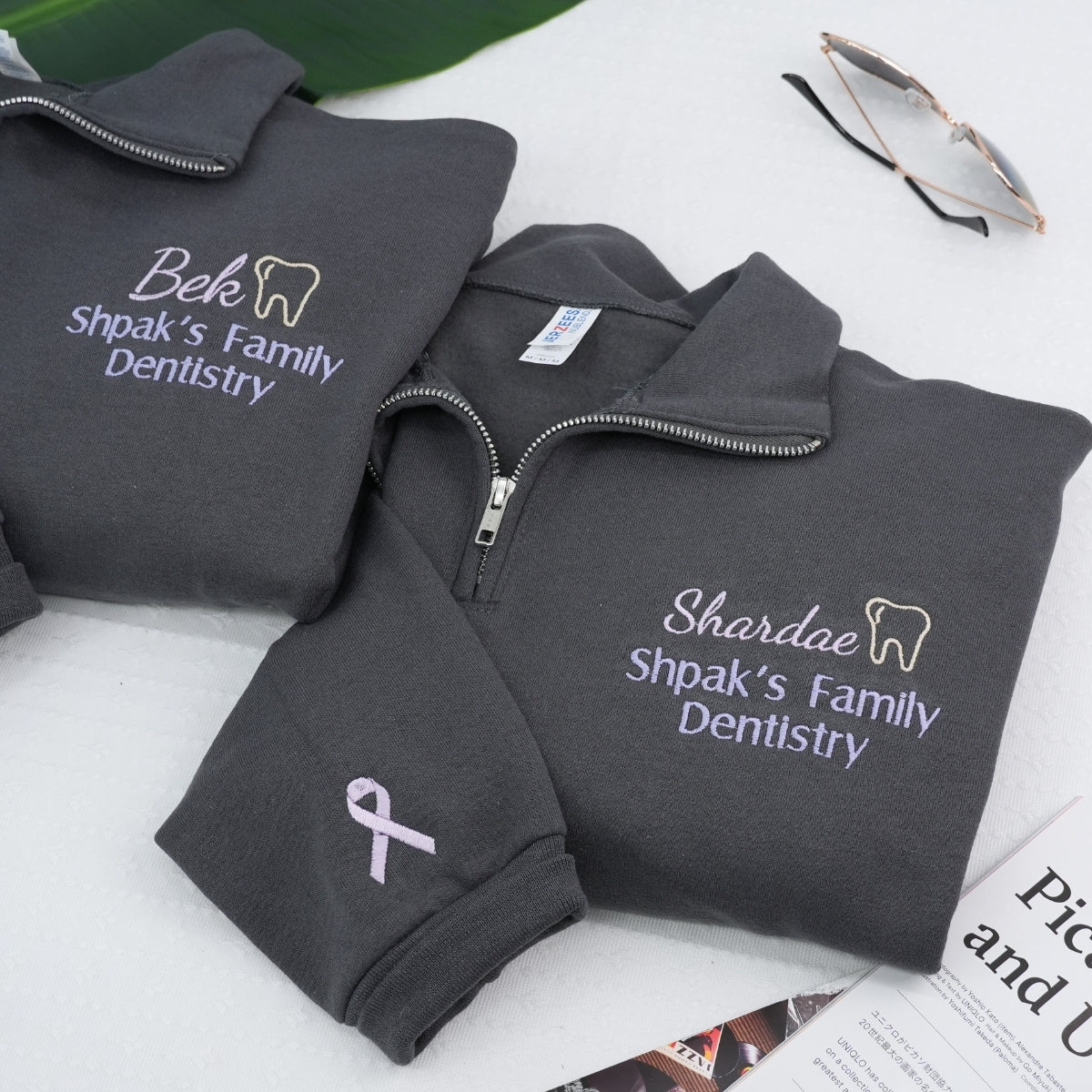 Sweats à capuche assortis brodés personnalisés avec ange et chat démon pour couples