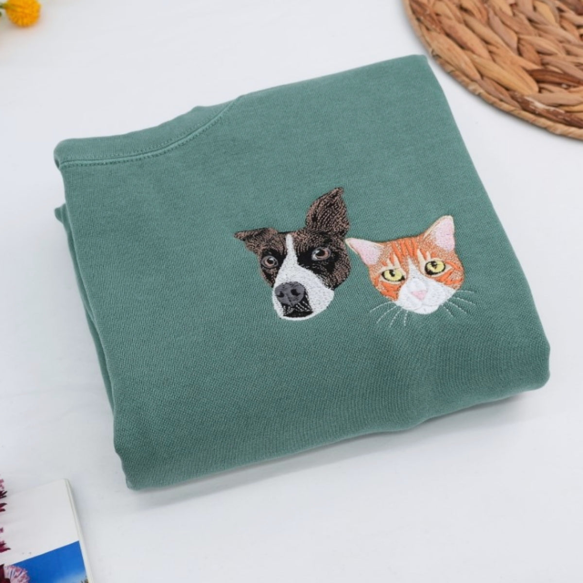 Sweats à capuche assortis brodés personnalisés avec ange et chat démon pour couples