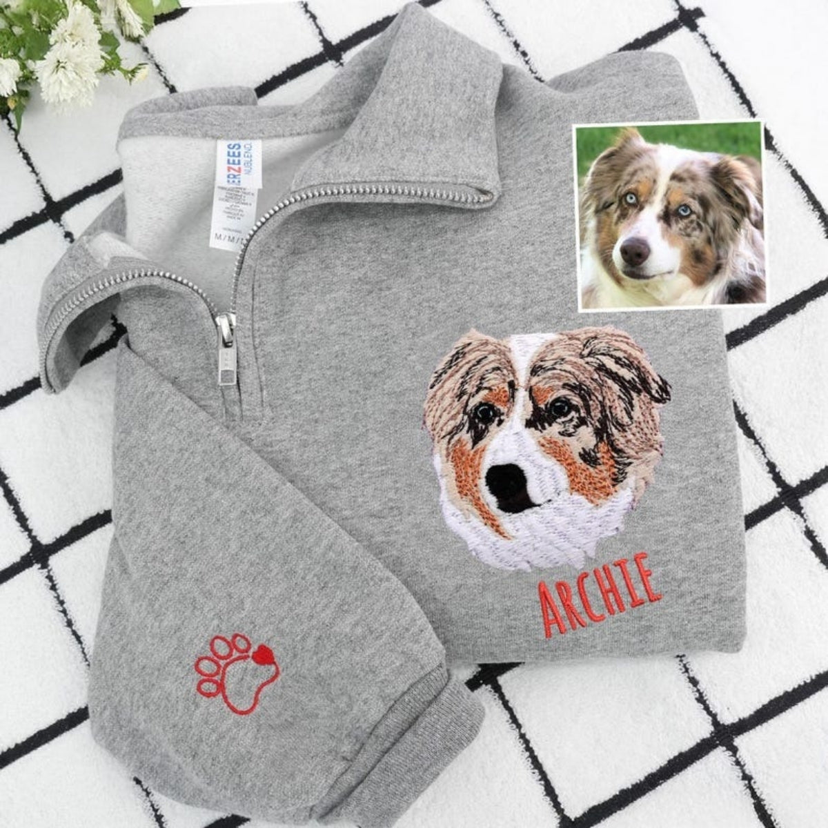 Individuell bestickte Engel- und Dämonenkatze-Kapuzenpullover für Paare