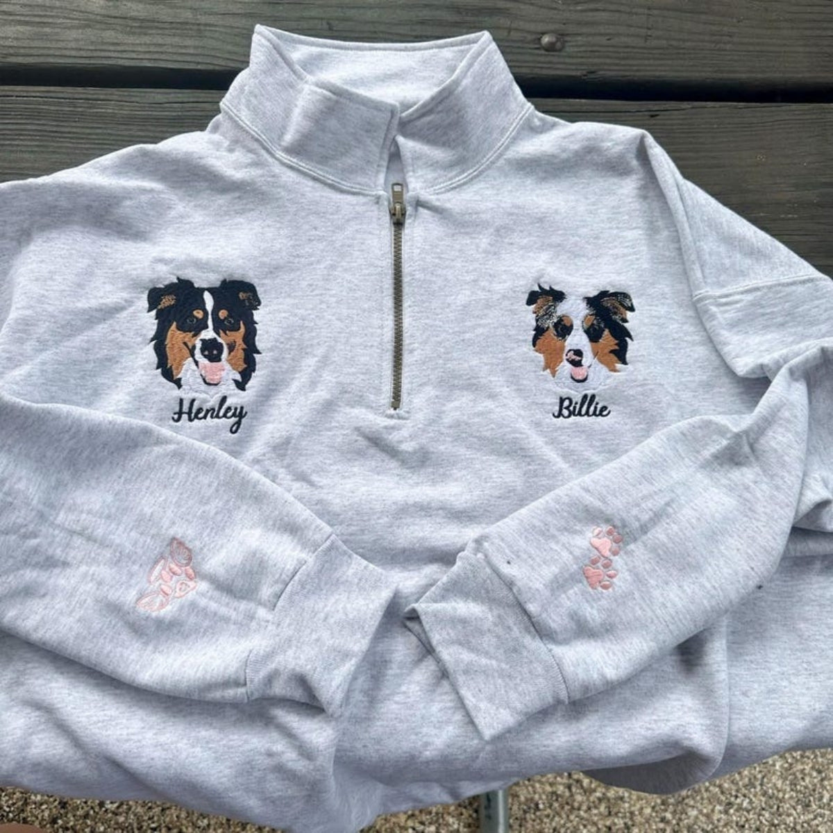 Individuell bestickte Engel- und Dämonenkatze-Kapuzenpullover für Paare