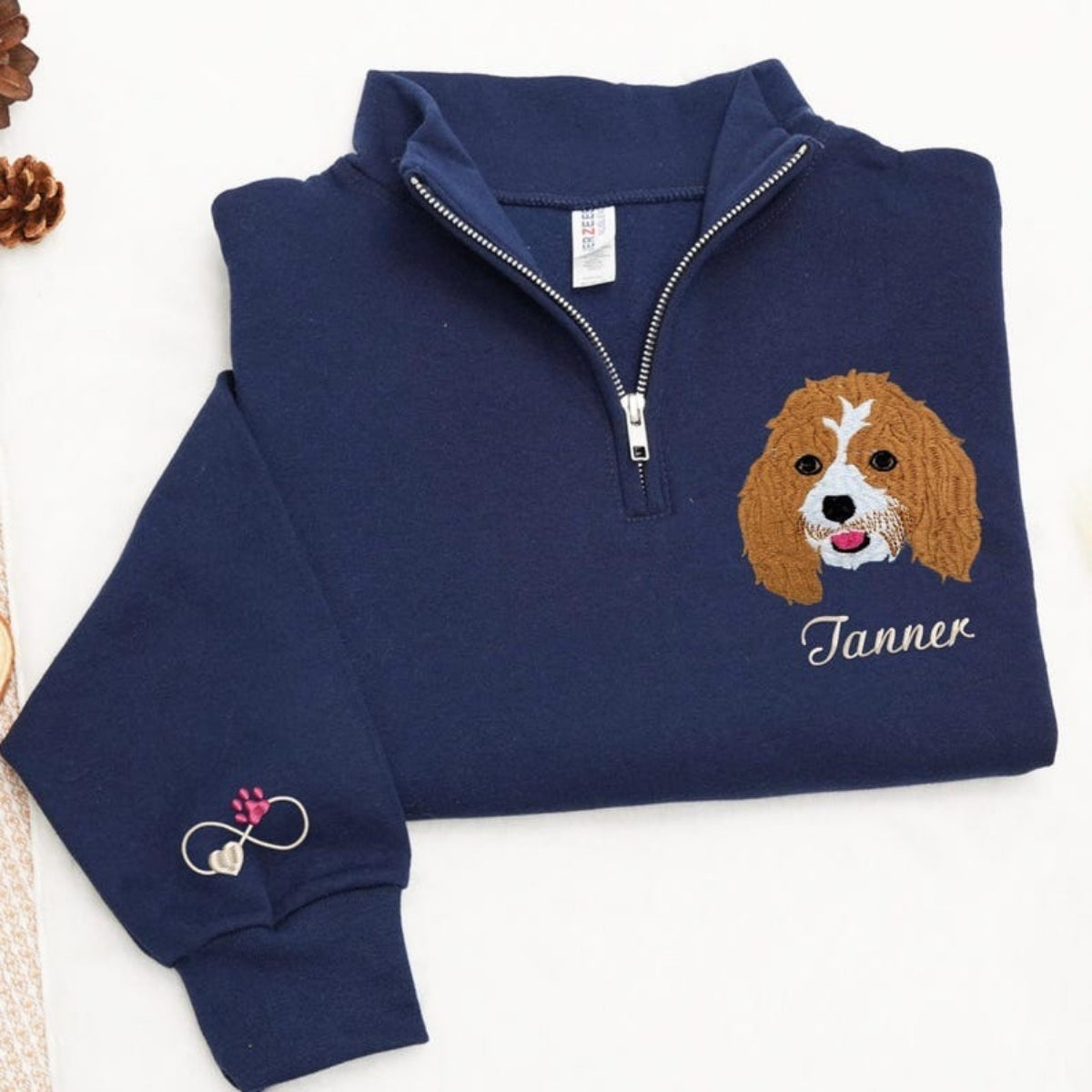 Individuell bestickte Engel- und Dämonenkatze-Kapuzenpullover für Paare