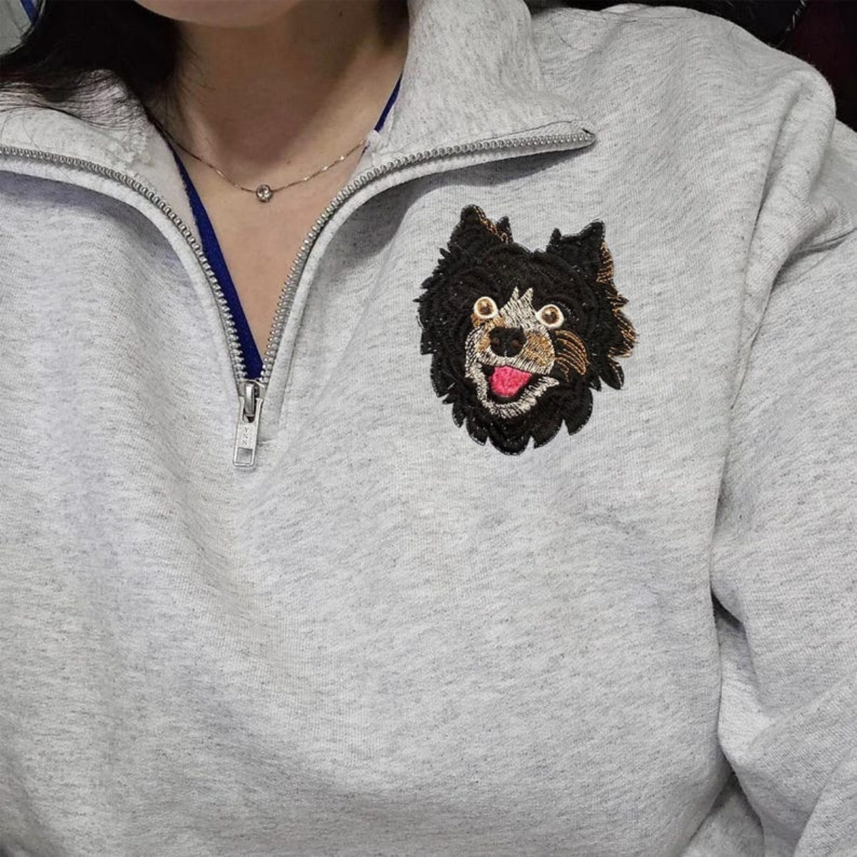 Individuell bestickte Engel- und Dämonenkatze-Kapuzenpullover für Paare