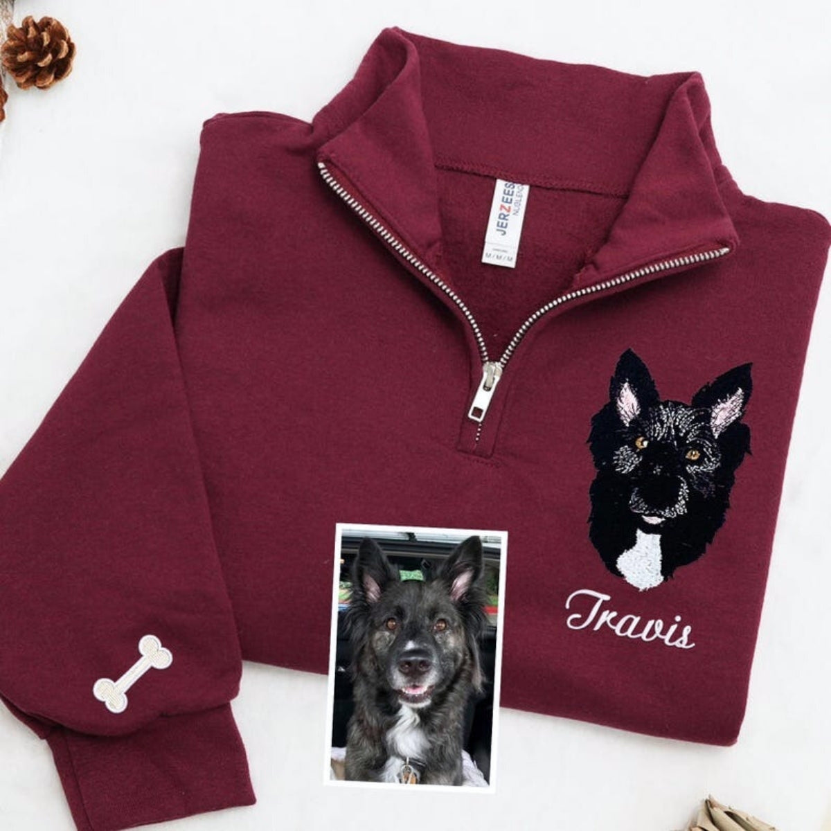 Individuell bestickte Engel- und Dämonenkatze-Kapuzenpullover für Paare