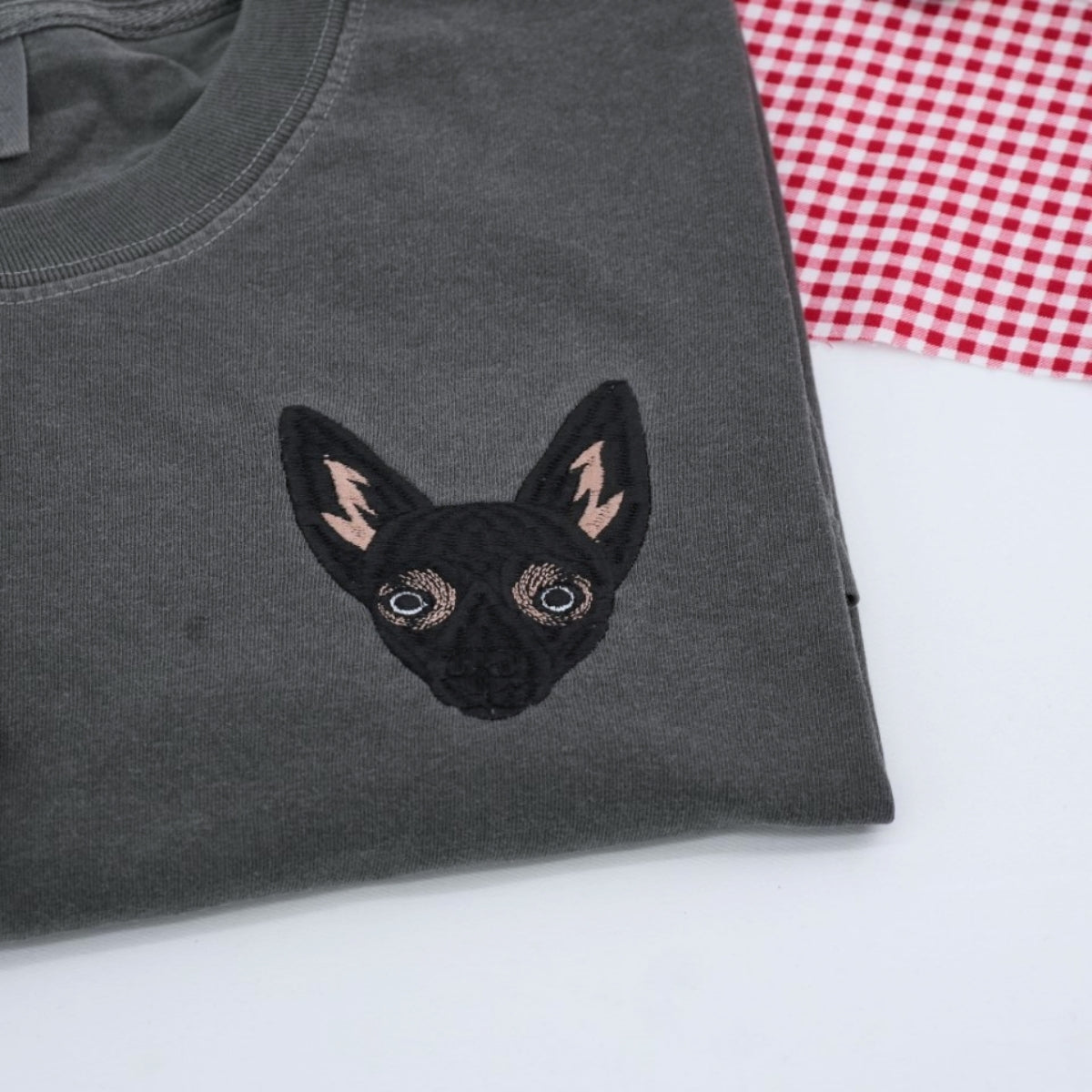 Custom Dog Picture T-Shirts - Personalized Pet Photo Portrait Embroidered Apparel - Perfect Dog Lover Gift