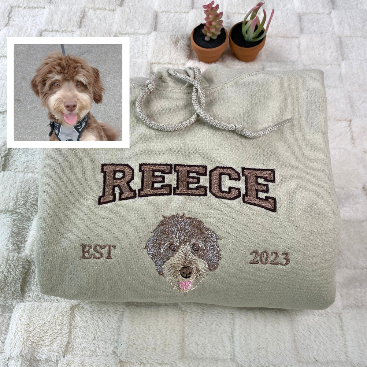 Individuell bestickte Engel- und Dämonenkatze-Kapuzenpullover für Paare