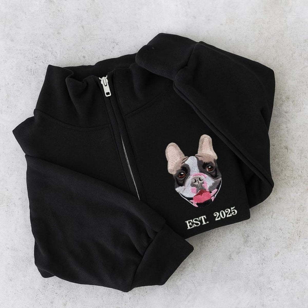 Individuell bestickte Engel- und Dämonenkatze-Kapuzenpullover für Paare