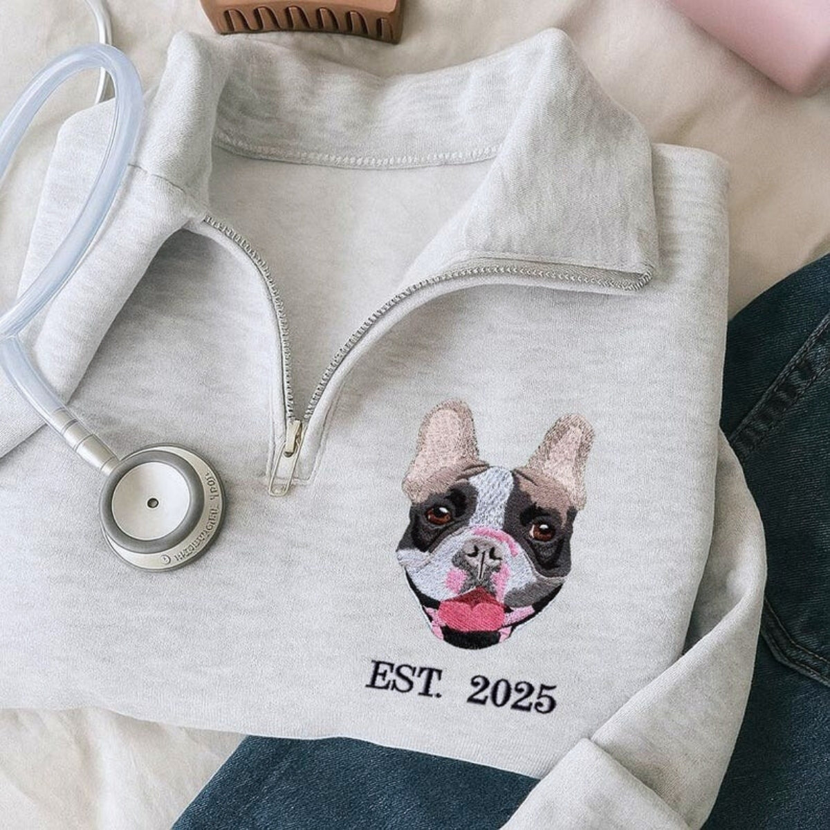 Sweats à capuche assortis brodés personnalisés avec ange et chat démon pour couples