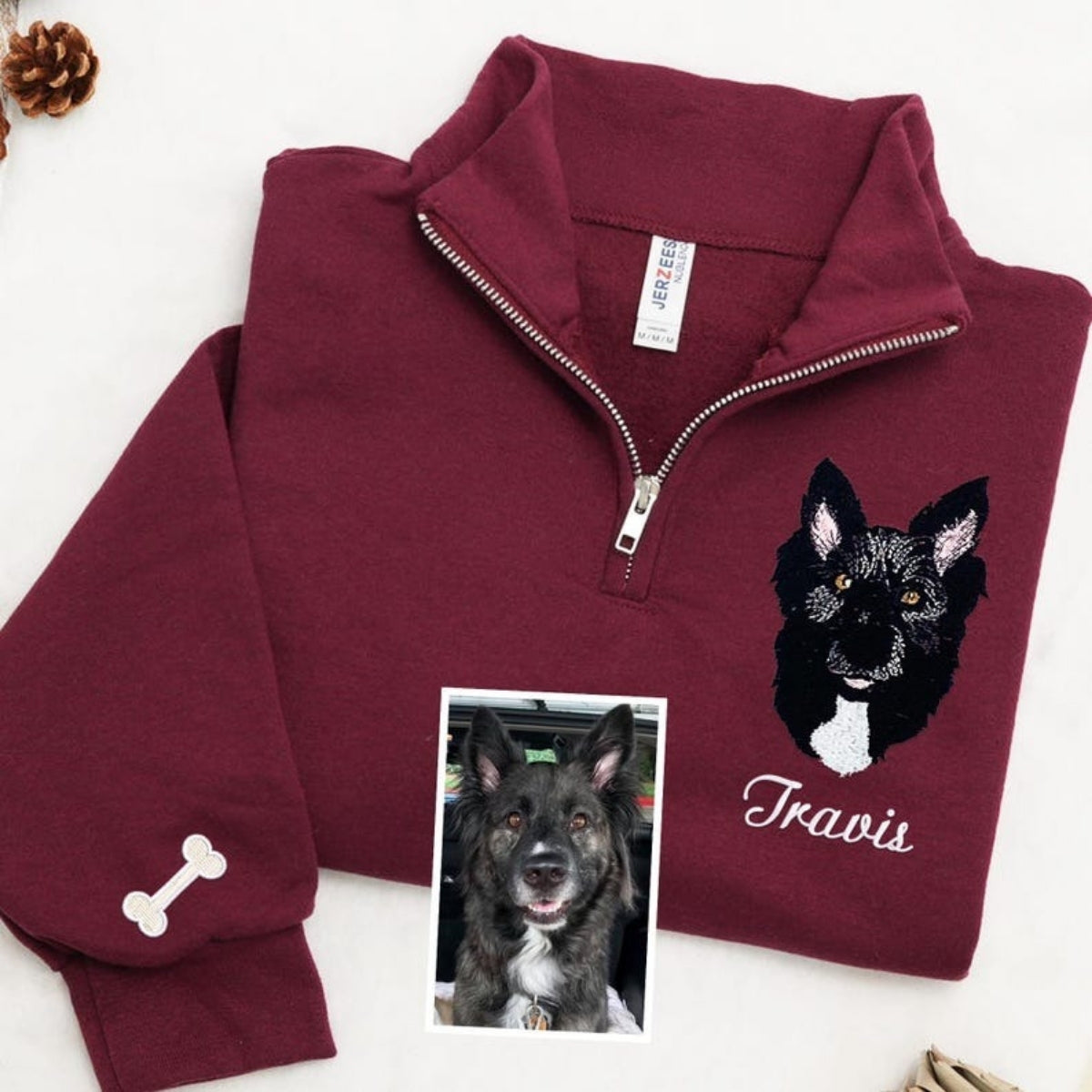 Sweats à capuche assortis brodés personnalisés avec ange et chat démon pour couples