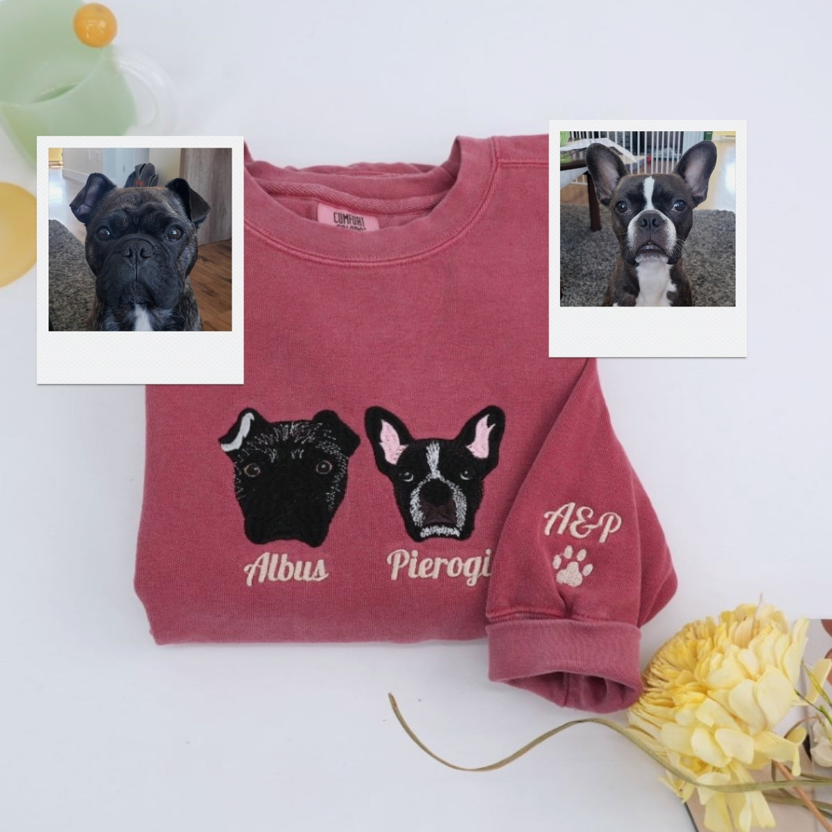Individuell bestickte Engel- und Dämonenkatze-Kapuzenpullover für Paare