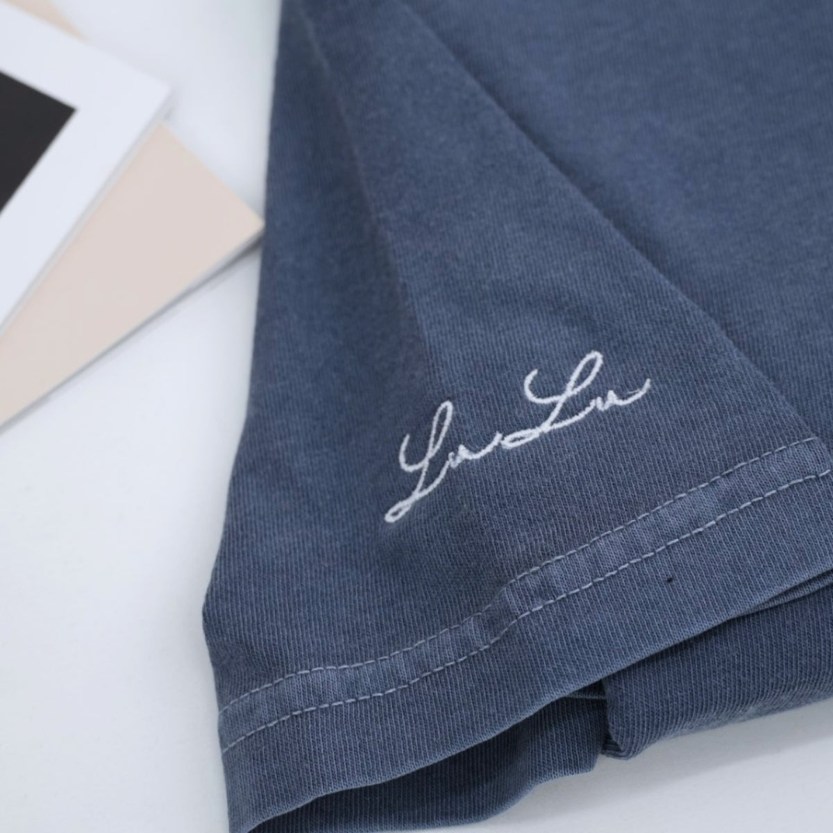 Custom Dog Portrait T-Shirts - Pet Face Embroidery with Name on Sleeve - Personalized Dog Lover Gift