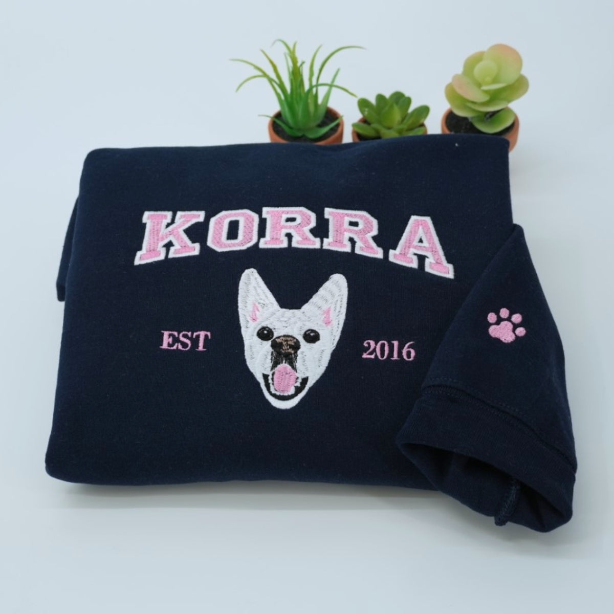 Individuell bestickte Engel- und Dämonenkatze-Kapuzenpullover für Paare