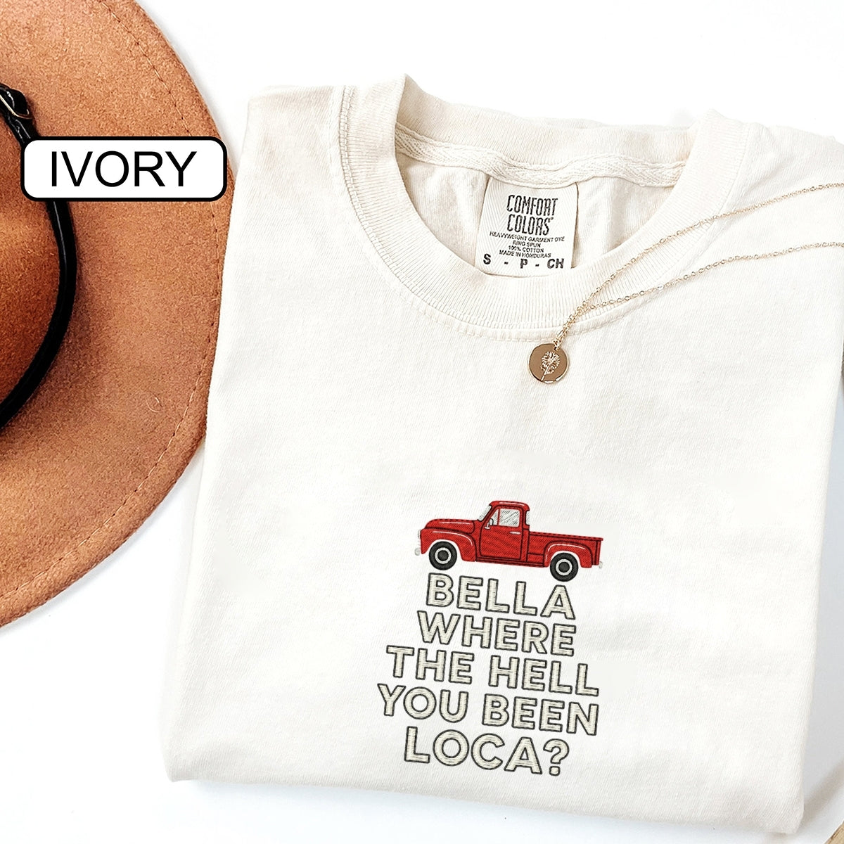 Custom Embroidered Bella, Where You Been Loca? T-Shirt | Funny Forks Washington Meme Tee