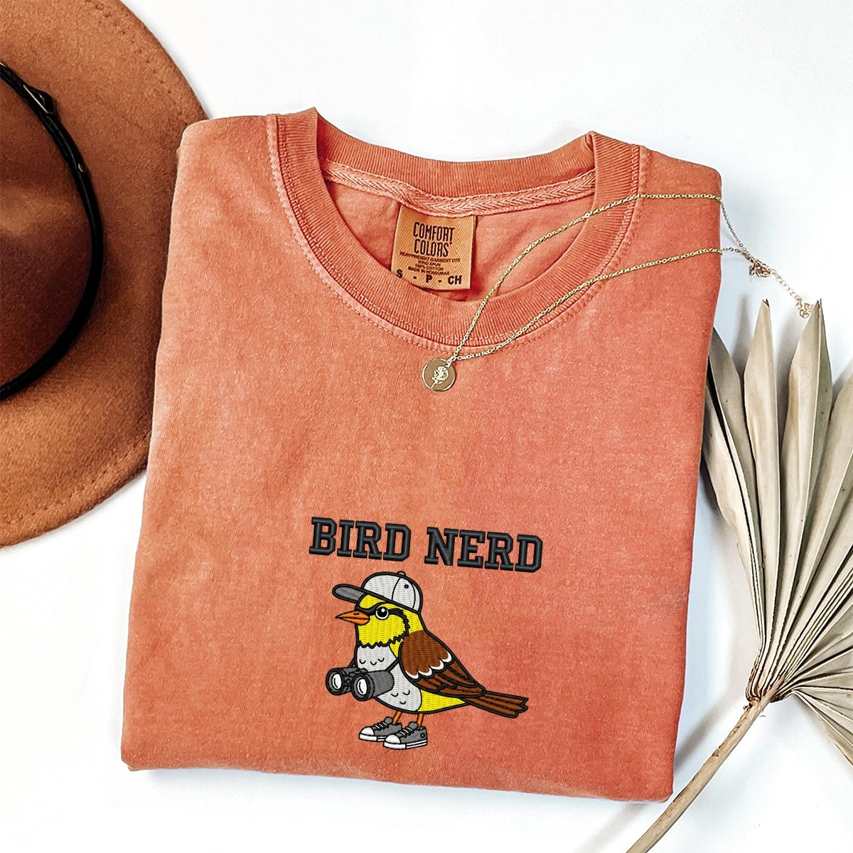 Custom Embroidered Bird Nerd T-Shirt | Funny Bird Watcher Tee – Bird Lover Gift