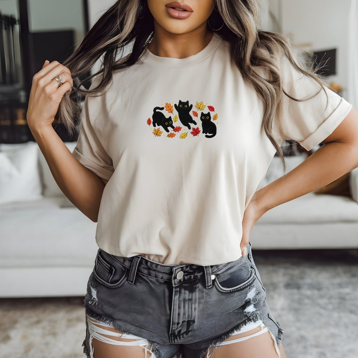 Sweats à capuche assortis brodés personnalisés avec ange et chat démon pour couples