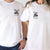 Individuell bestickte Bonnie und Clyde römische Ziffern passende T-Shirts für Paare