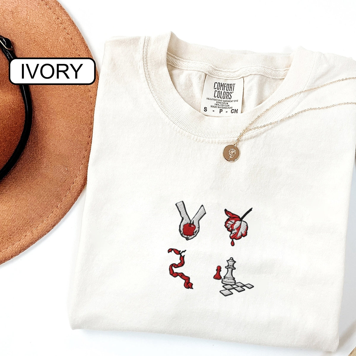 Custom Embroidered Book Cover T-Shirt - Aesthetic Reader Tee