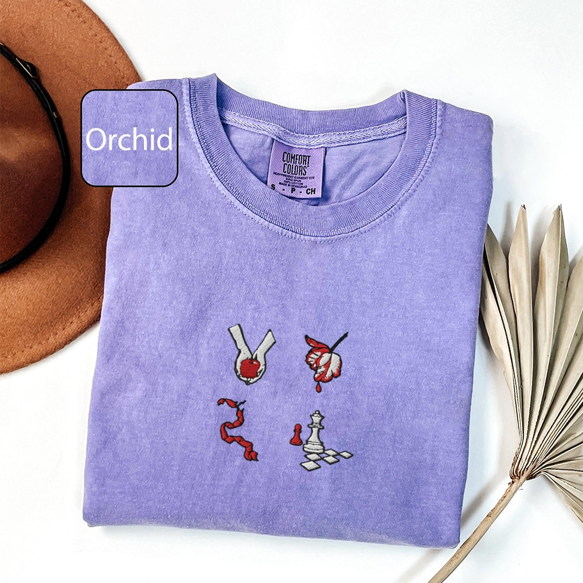 Custom Embroidered Book Cover T-Shirt - Aesthetic Reader Tee