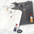 T-shirts assortis personnalisés avec motif patte de chat et cœur brodés pour couples